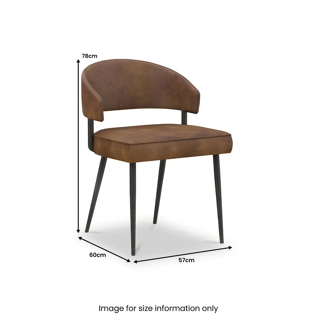 Roseland Grade B Furniture Torcello Faux Leather Dining Chair - Set of 2 RRP £240