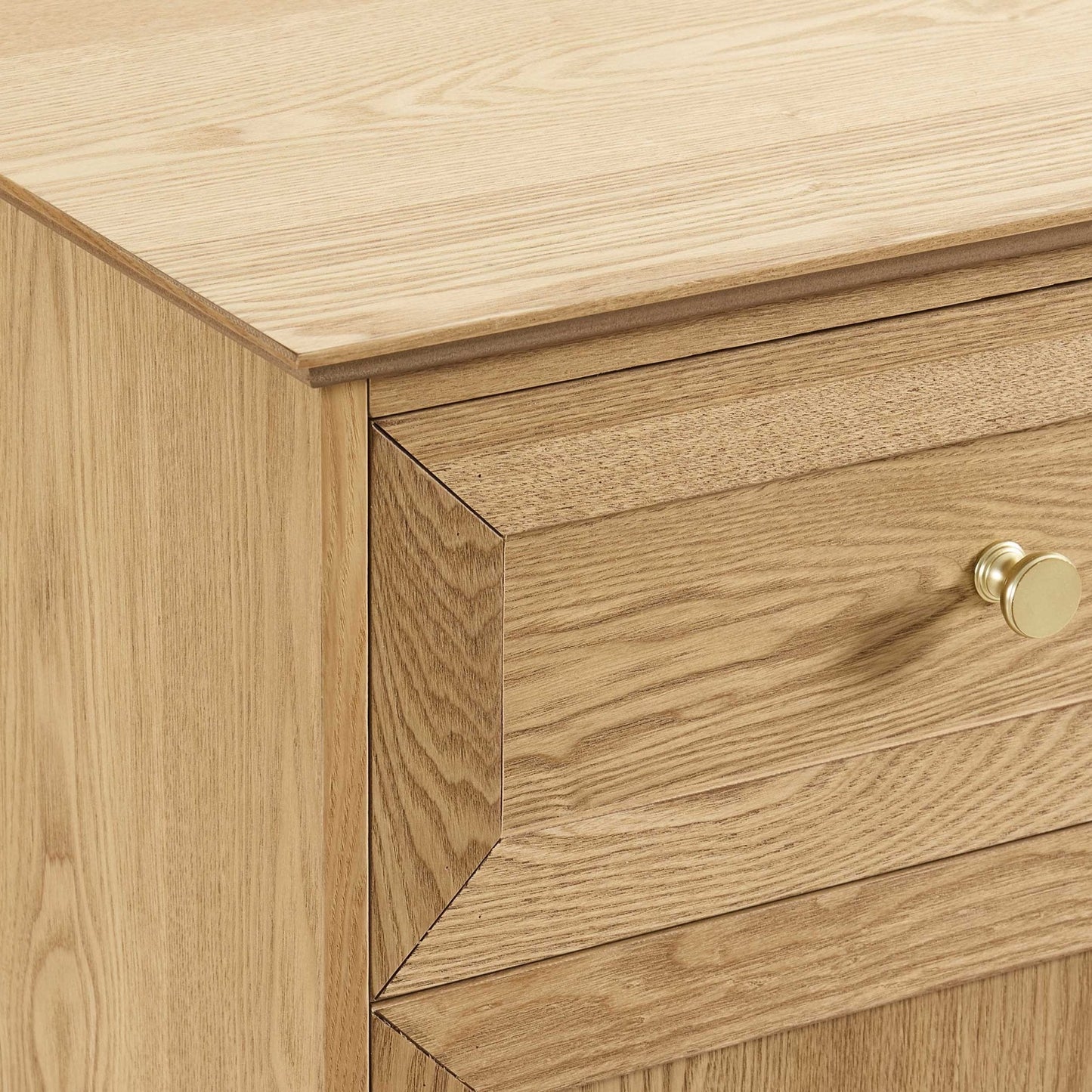 Dusk Grade B Ruby Light Wood 3 Door Sideboard with Drawers RRP £289