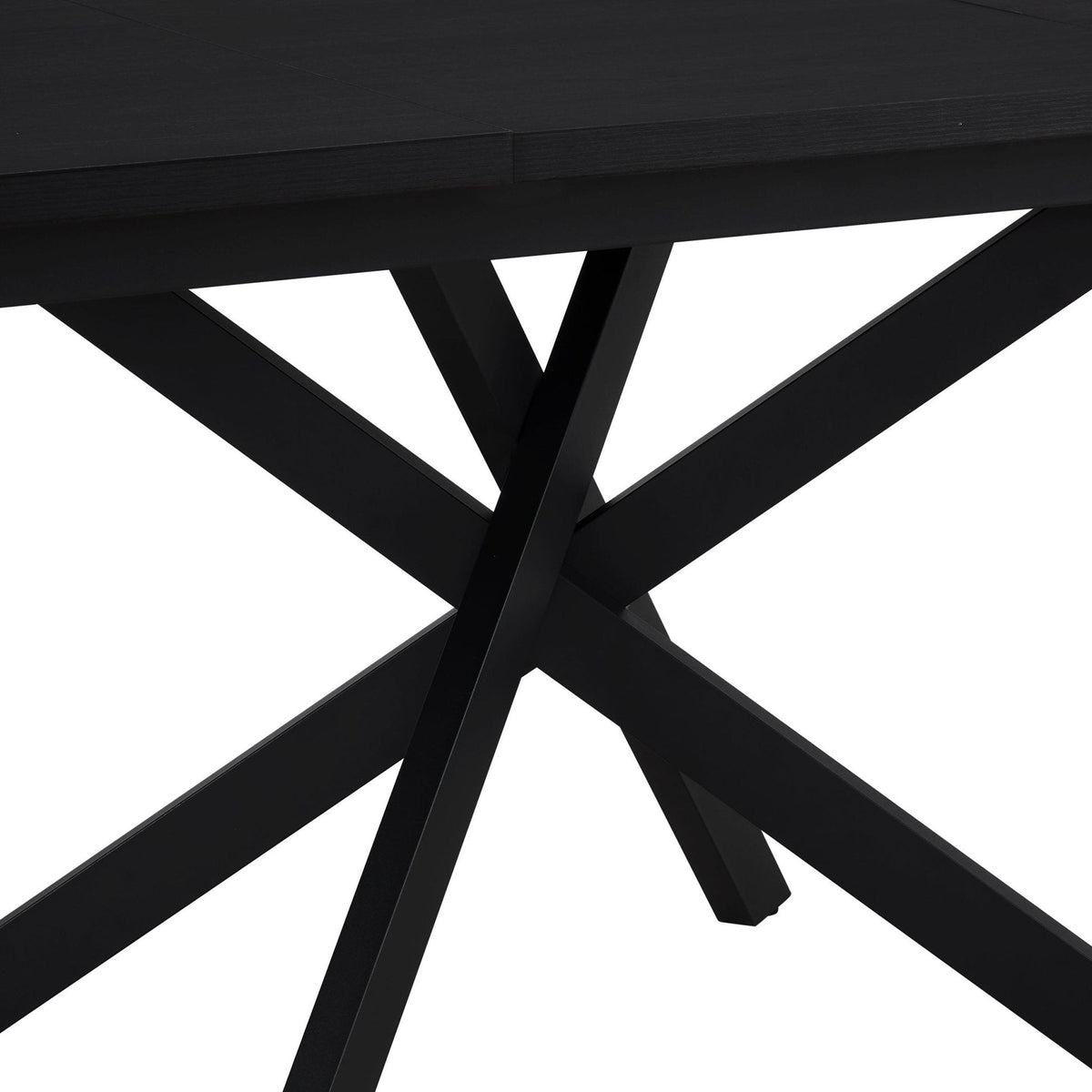 Dusk Brooke Grade B Black Rectangle Extendable 6-10 Seat Dining Table RRP £299