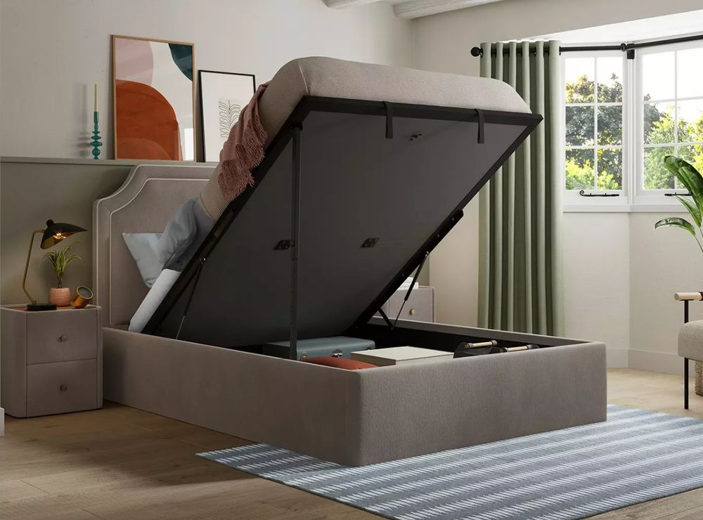 Dreams Silentnight Grade B Holden Woven Grey King Size Ottoman Storage Bed RRP £699