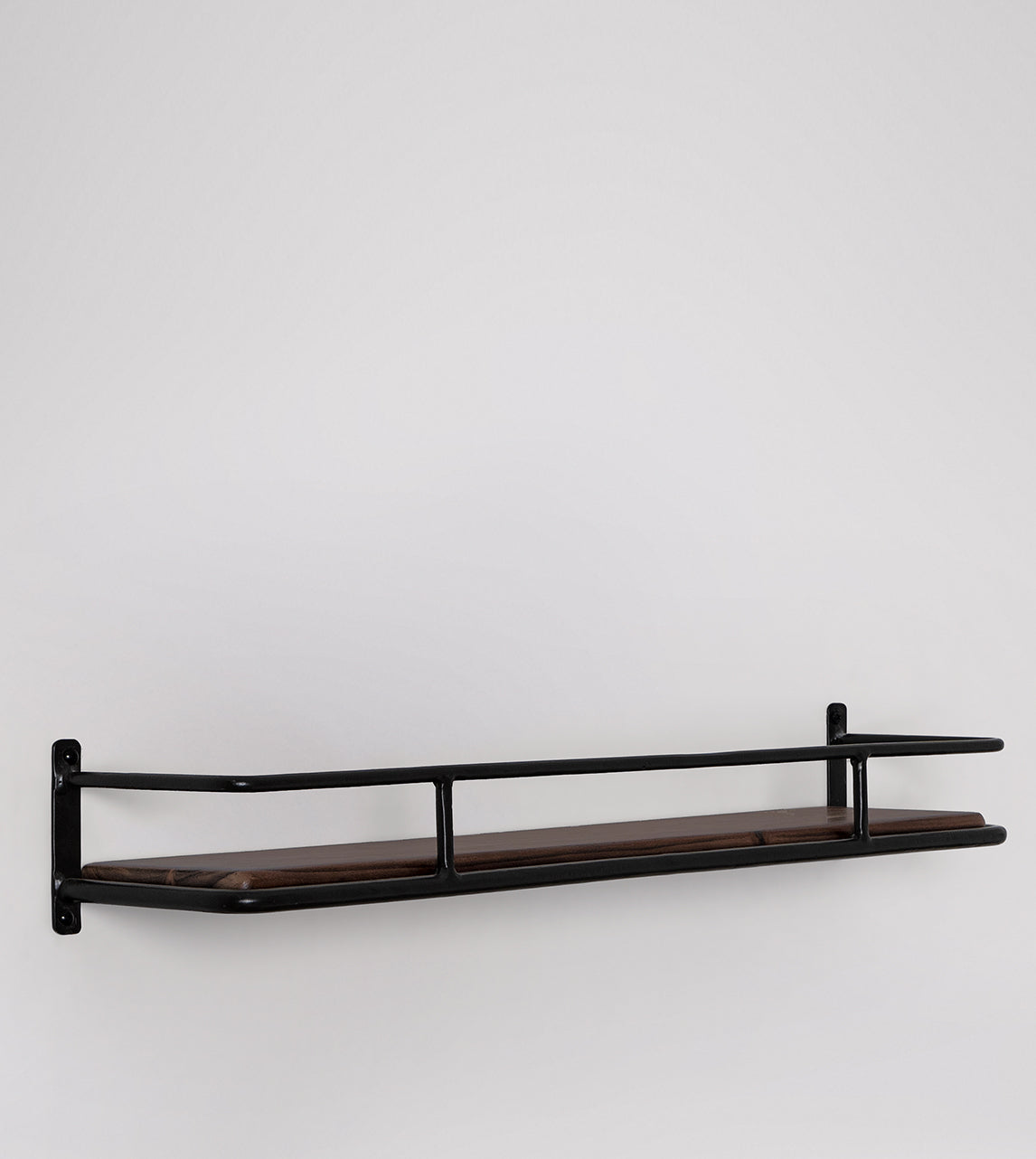 SWO-CCG-03125 Grade-B Swoon Connaught Floating Shelf, Dark Brown Acacia & Charcoal RRP £119.00