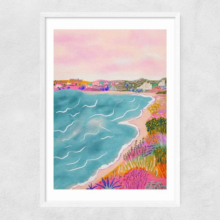 EAS-CCG-00039 Grade-C0 East End Prints East End Prints Seascape by Kartika Paramita Studio 40x50 Oak Framed Art Print RRP £85.00