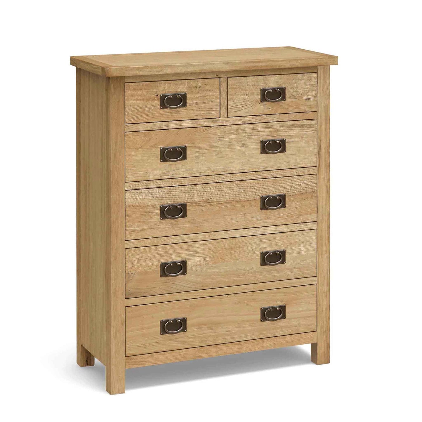 ROS-OUT-01034 Grade-B Roseland Furniture Surrey Oak 2 over 4 Drawer Chest RRP £360.00