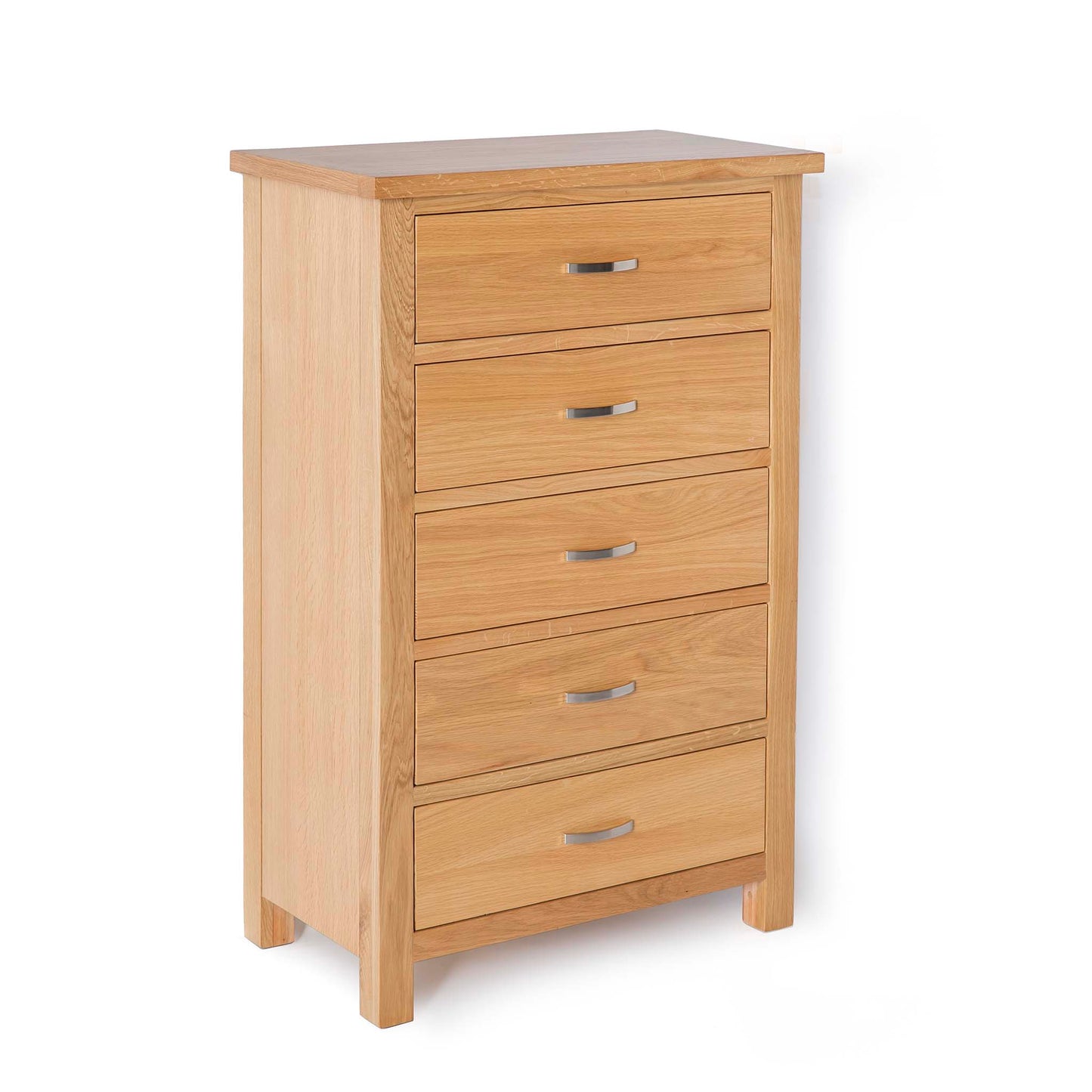 ROS-OUT-00856 Grade-B Roseland Furniture London Oak 5 Drawer Chest RRP £279.95