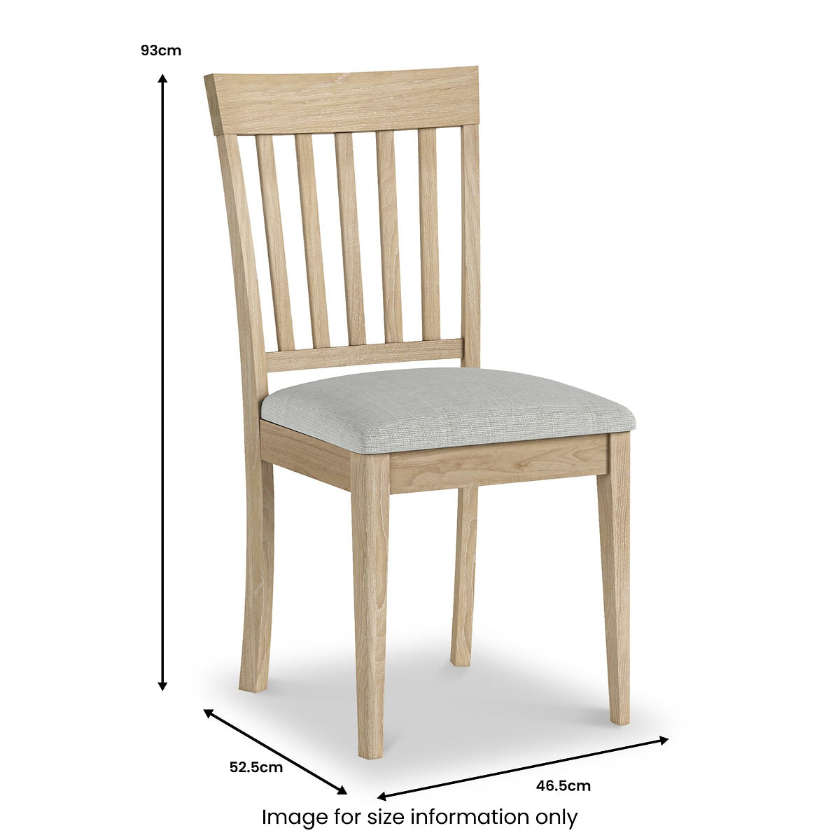 ROS-OUT-00177 Grade-C1 Roseland Furniture Riley Oak Dining Chair RRP £79.95