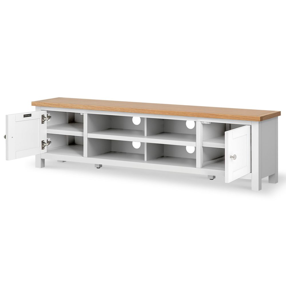 ROS-OUT-00150 Grade-C0 Roseland Furniture Farrow Charcoal Extra Wide Tv Unit RRP £309.95