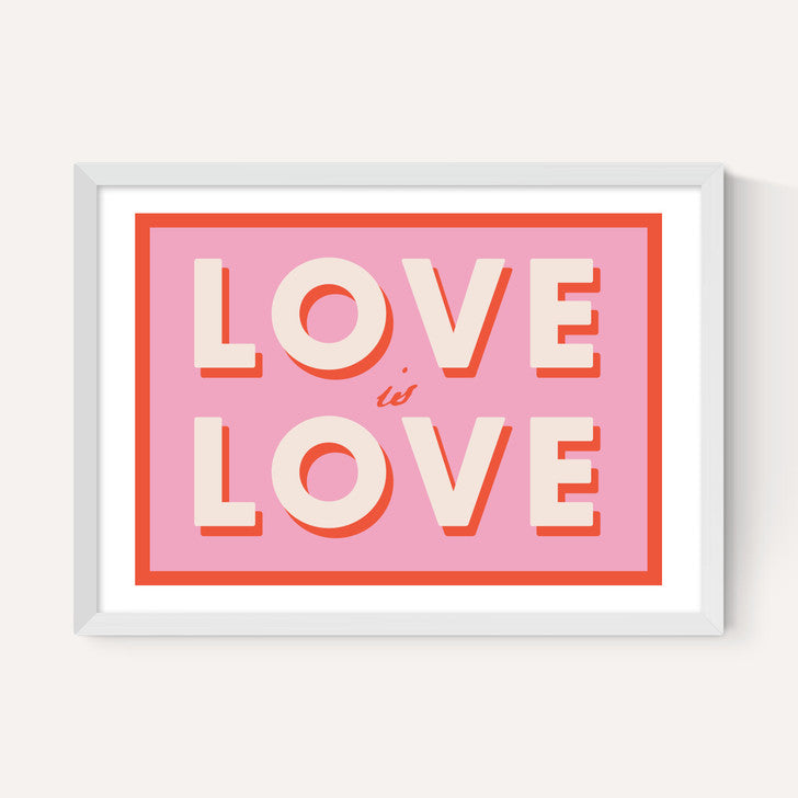 EAS-CCG-00072 Grade-C0 East End Prints East End Prints Love Is Love by Studio Eleni 60x80 Oak Framed Art Print RRP £160.00