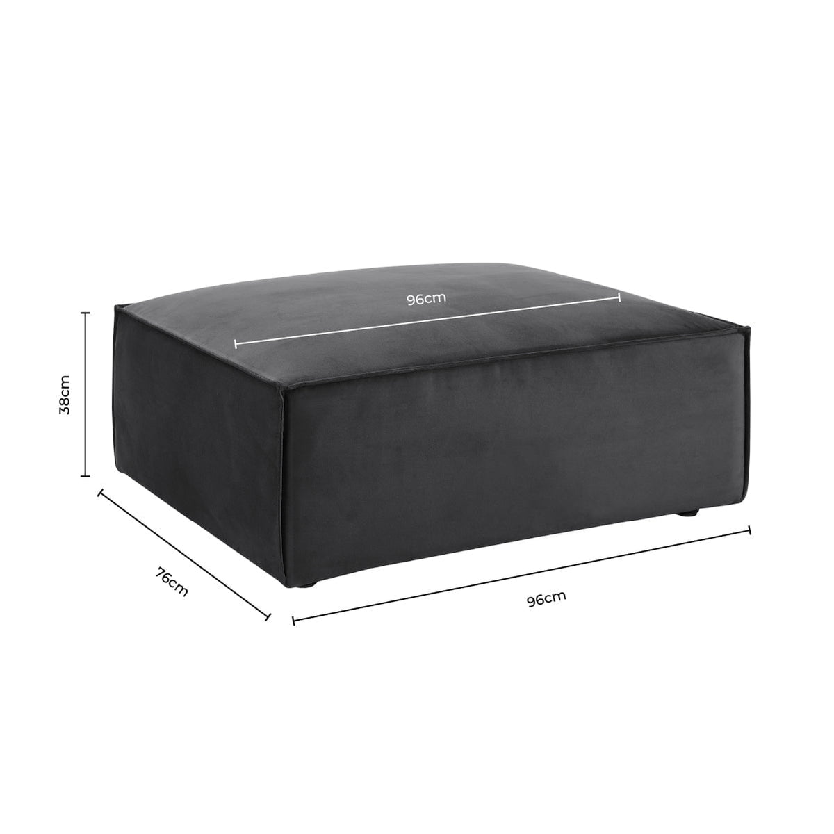 DUS-CC2-07402 Grade-B Dusk Brooklyn Pouffe - Ink RRP £199.00