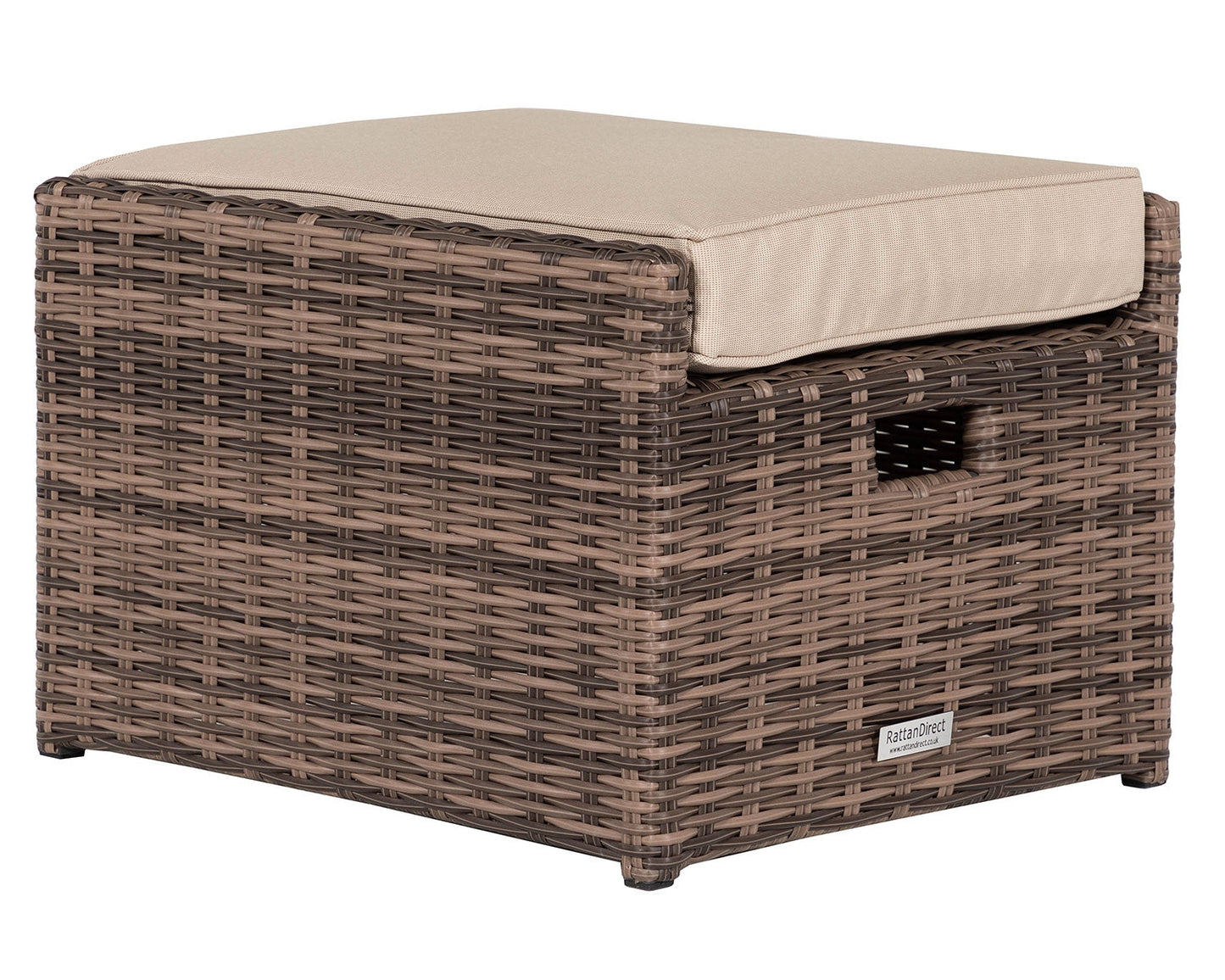 Rattan Grade A Direct Barcelona Truffle Garden Cube Chair & Footstools Set of 2 RRP £565