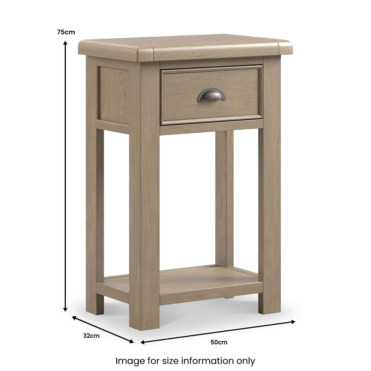 ROS-OUT-00732 Grade-B Roseland Furniture Taunton Smoked Oak Side Table RRP £190.00
