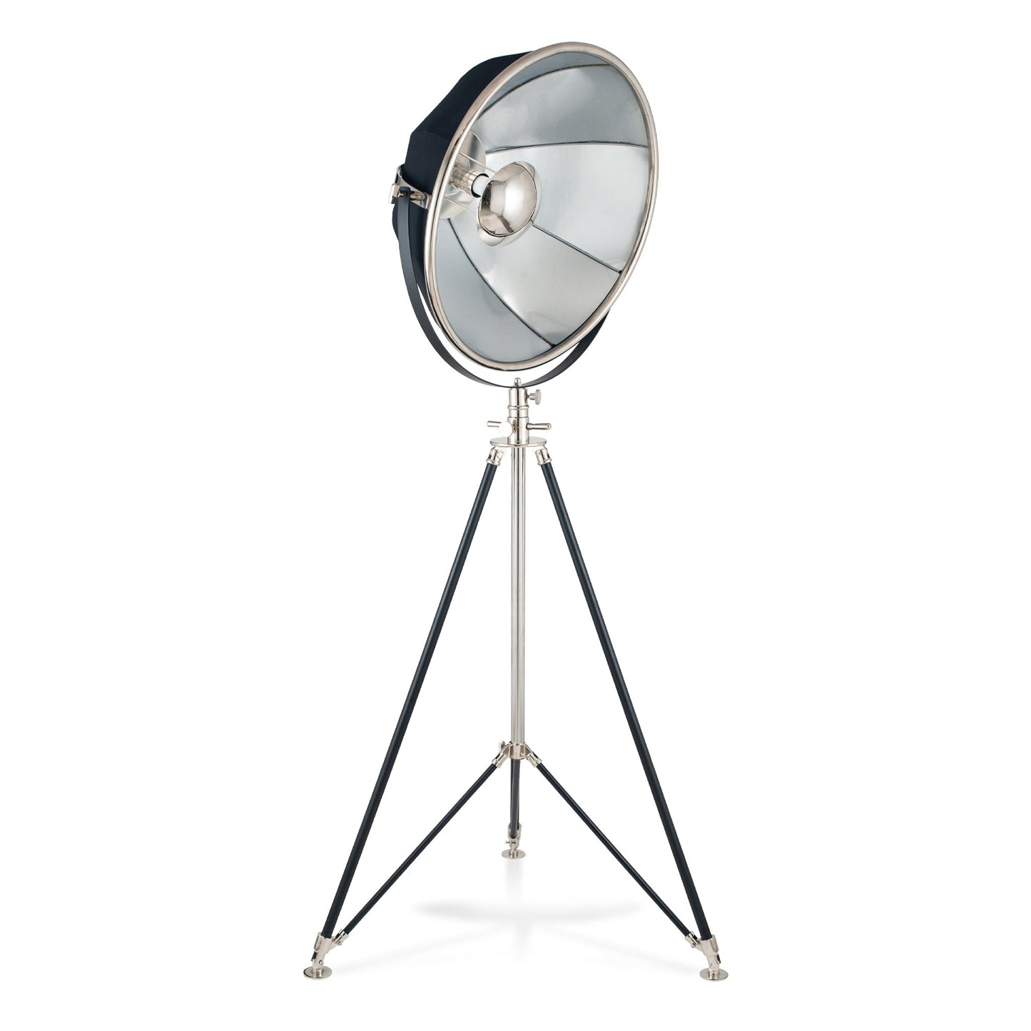 Roseland Grade B Furniture Elstree Black & Silver Metal Tripod Floor Lamp RRP £400
