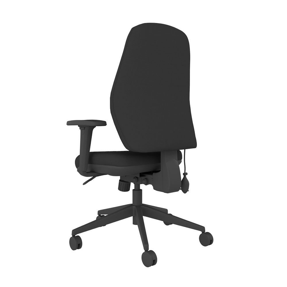 POS-CC2-00033 Grade-B Posturite Positiv U600 Tall Back Ergonomic Desk Chair Independent Mech with Headrest and Hard Floor Castors Black RRP £702.26