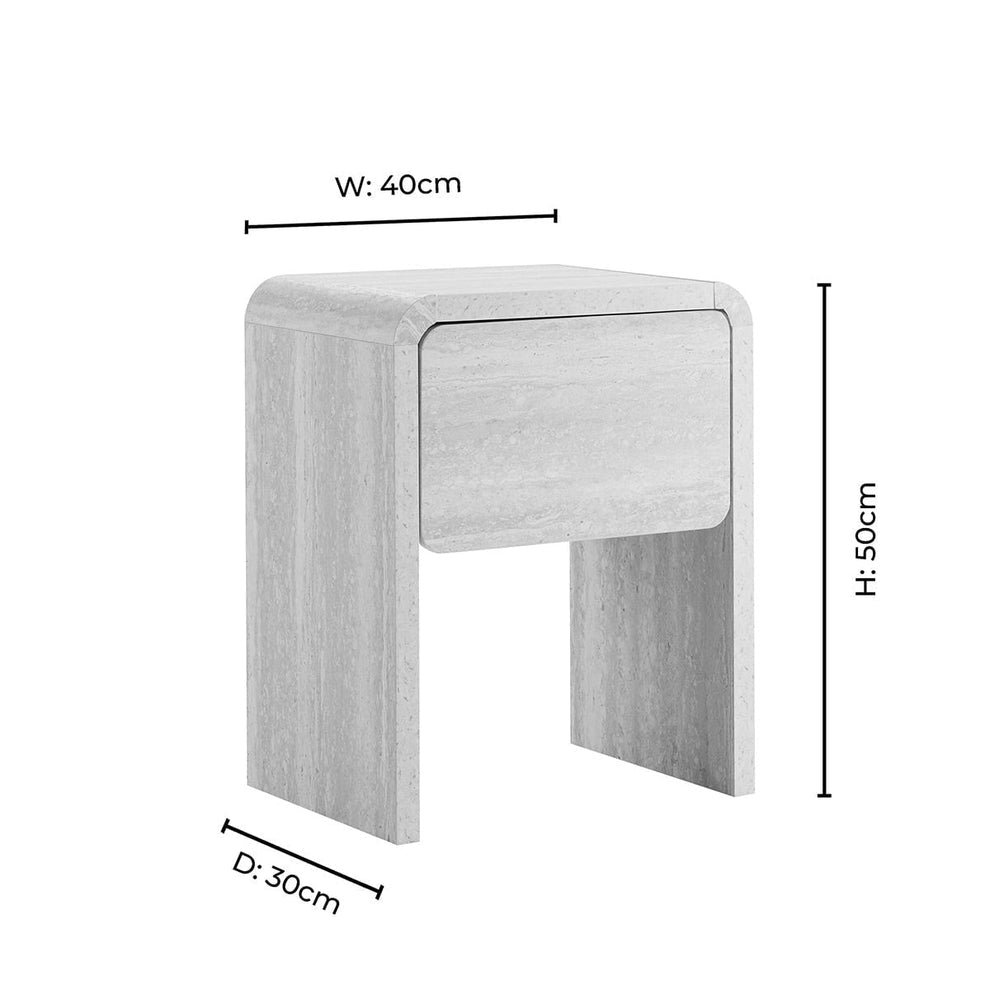 DUS-CC2-04831 Grade-B Dusk Samira Side Table - Light Wood RRP £75.00