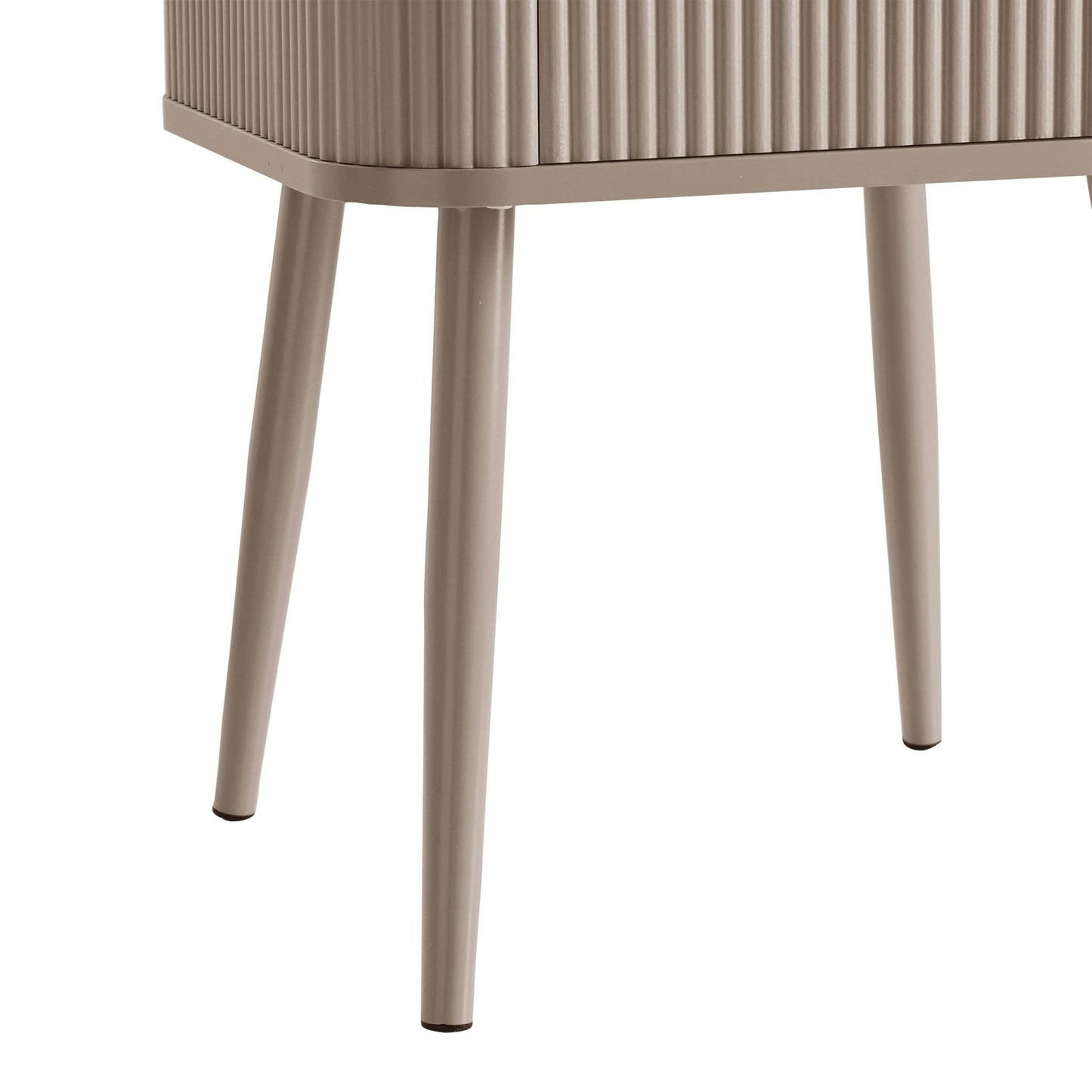 DUS-CC2-05907 Grade-B Dusk Hattie 1 Drawer Nightstand - Taupe RRP £89.00