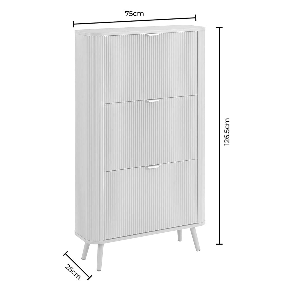 DUS-CC2-05909 Grade-B Dusk Hattie Shoe Cabinet - Taupe RRP £199.00