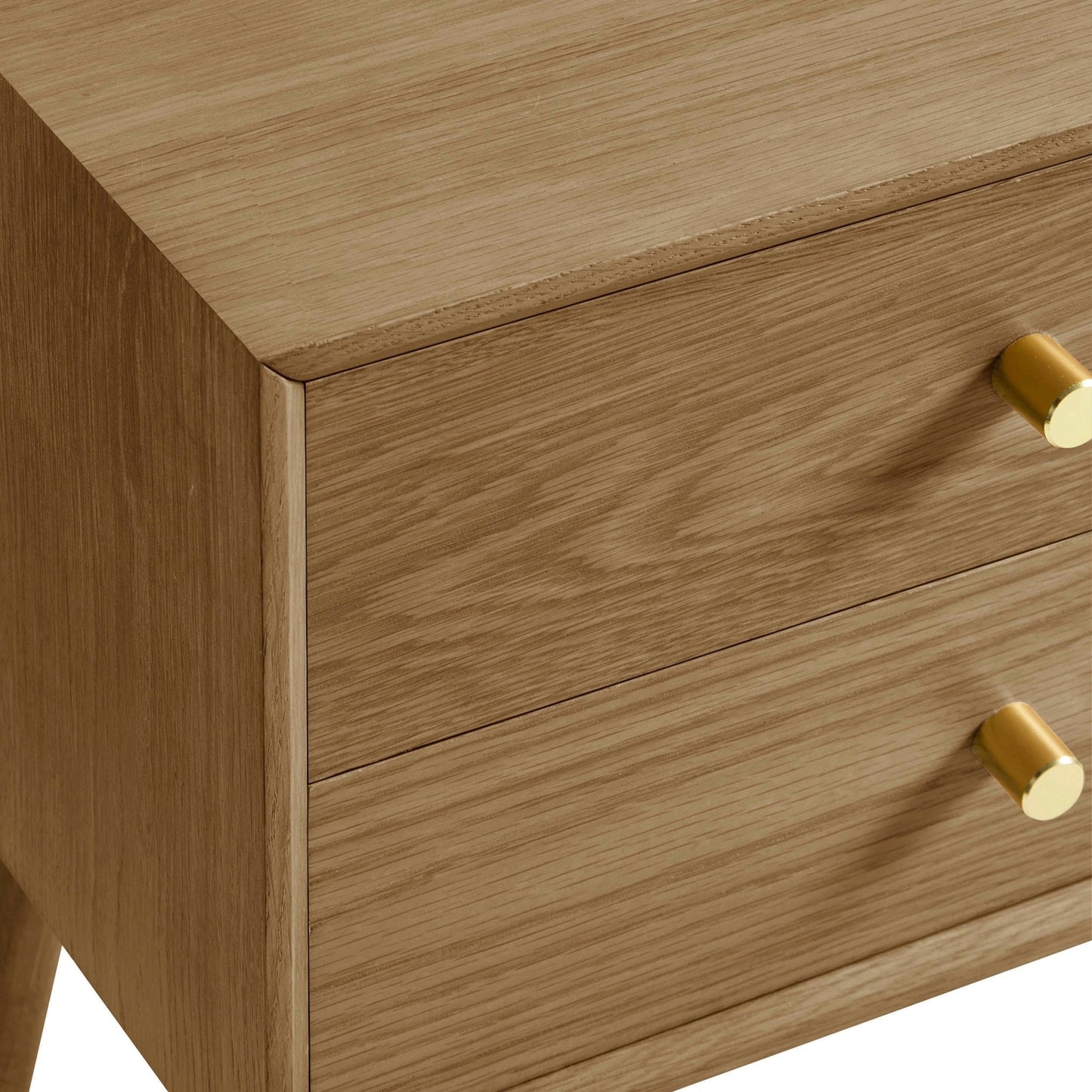 DUS-CC2-03037 Grade-C3 Dusk Heidi Oak 2 Drawer Bedside Table - Light Wood RRP £139.00