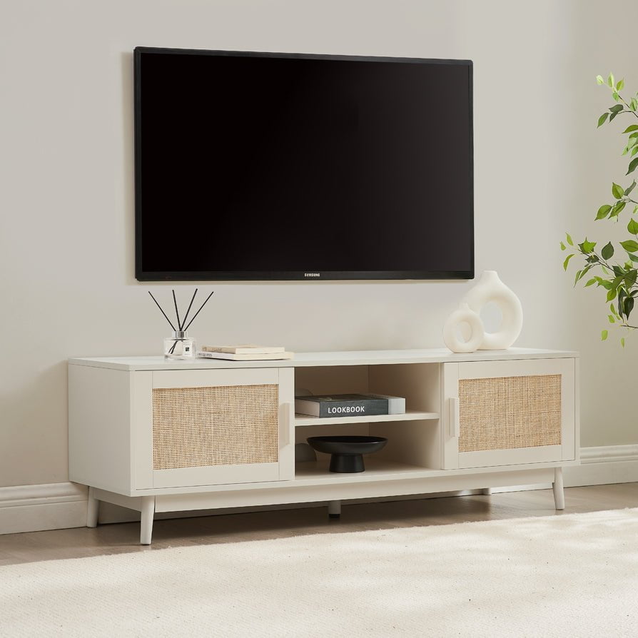 DUS-AUC-03682 Grade-C0 Dusk Isla 140cm TV Unit - Cream RRP £104.00