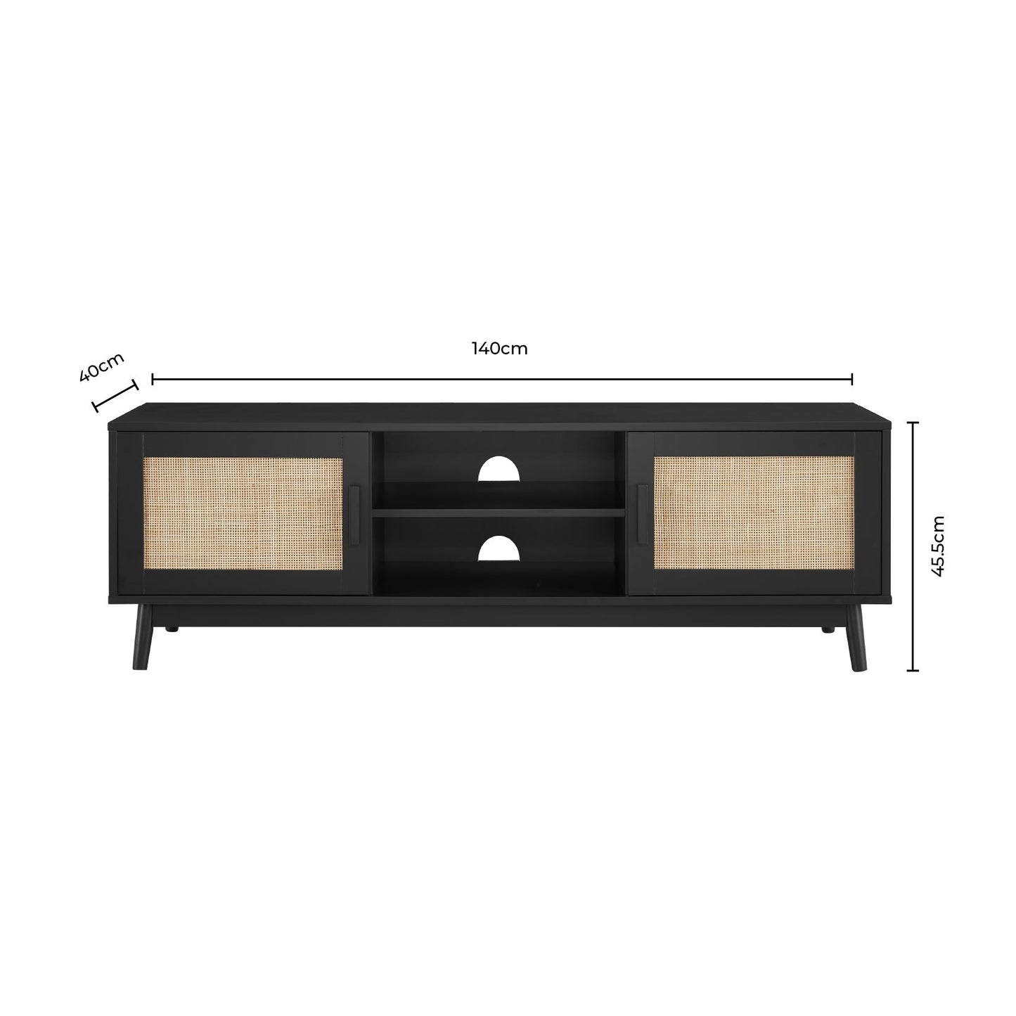 DUS-CC2-00063 Grade-B Dusk Isla 140cm TV Unit - Cream RRP £134.00
