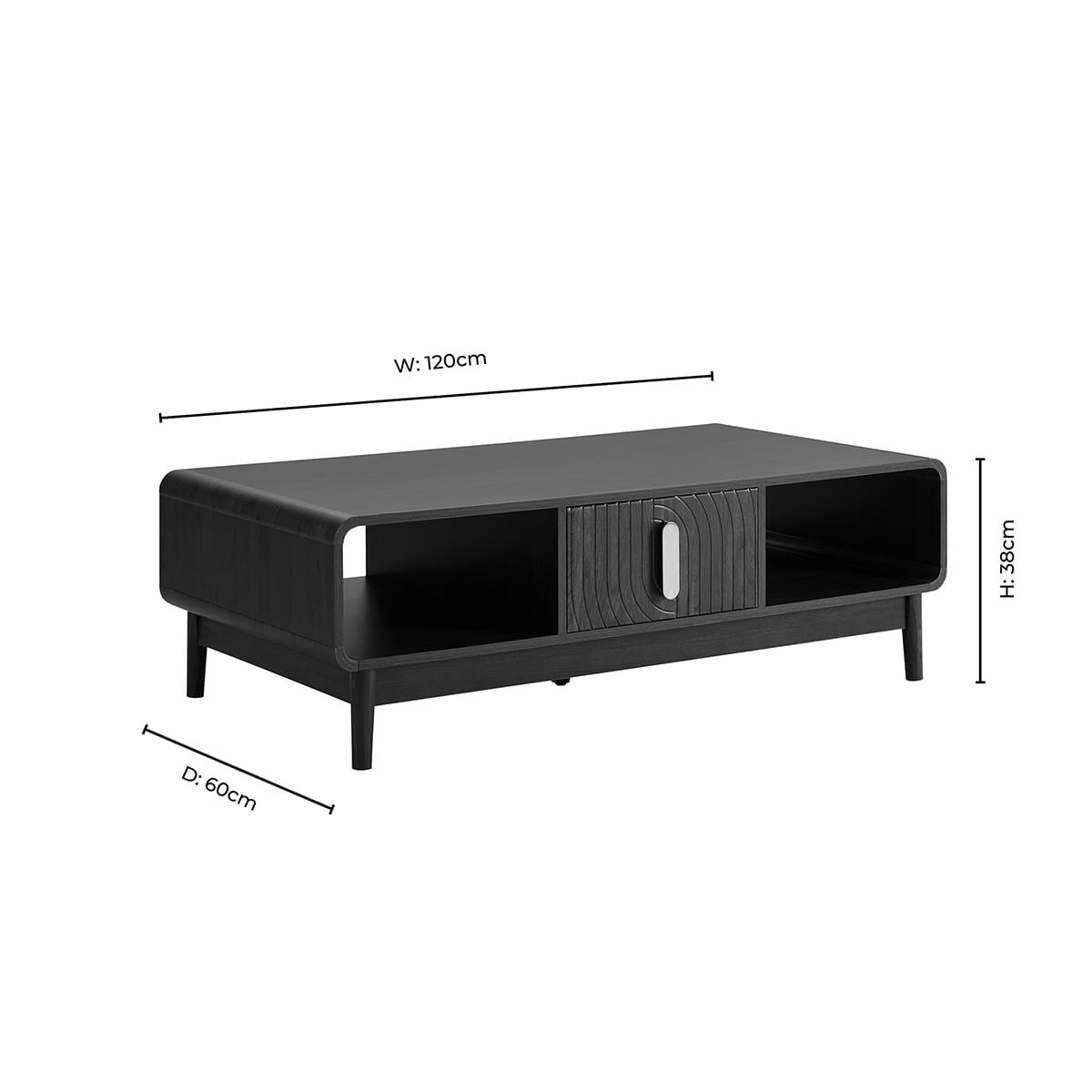 DUS-CC2-05457 Grade-B Dusk Marnie Coffee Table - Walnut RRP £159.00