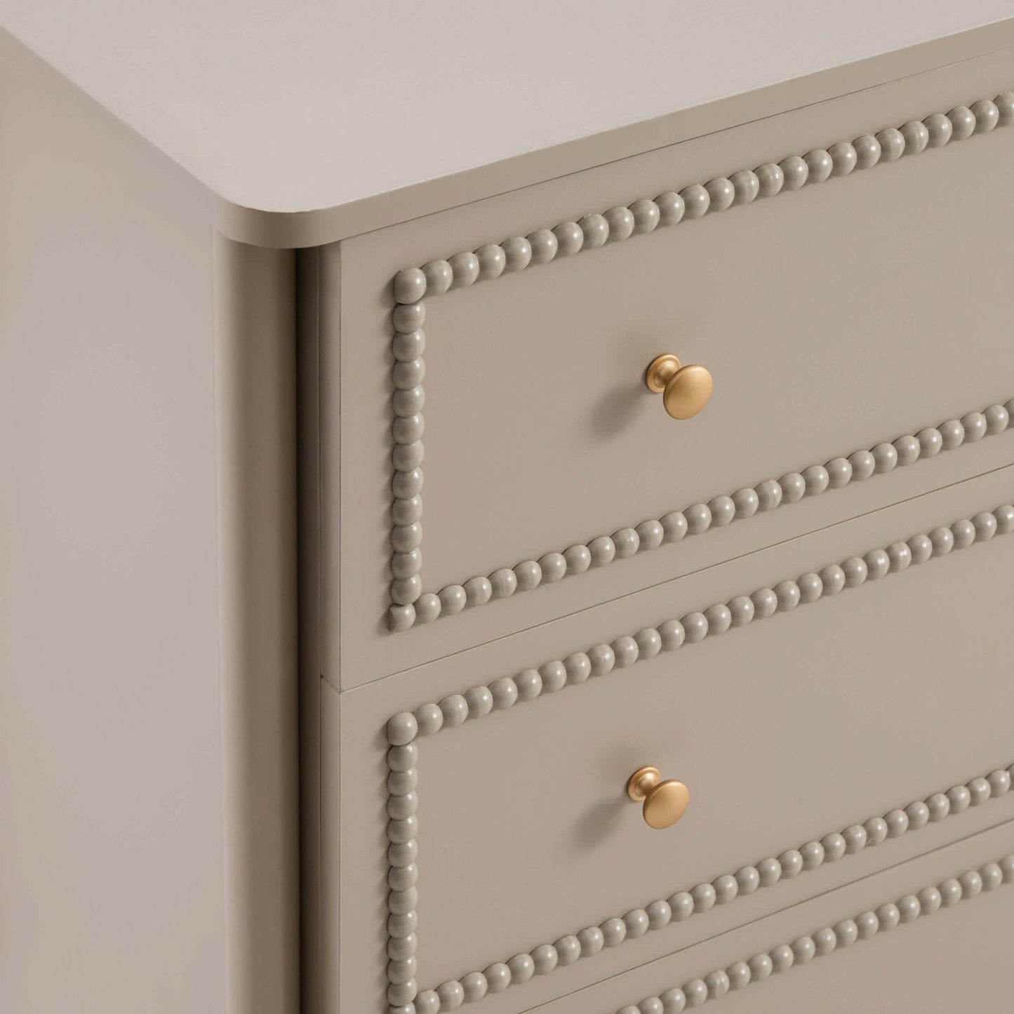 DUS-CC2-04718 Grade-B Dusk Posy 3 Drawer Chest - Taupe RRP £159.00
