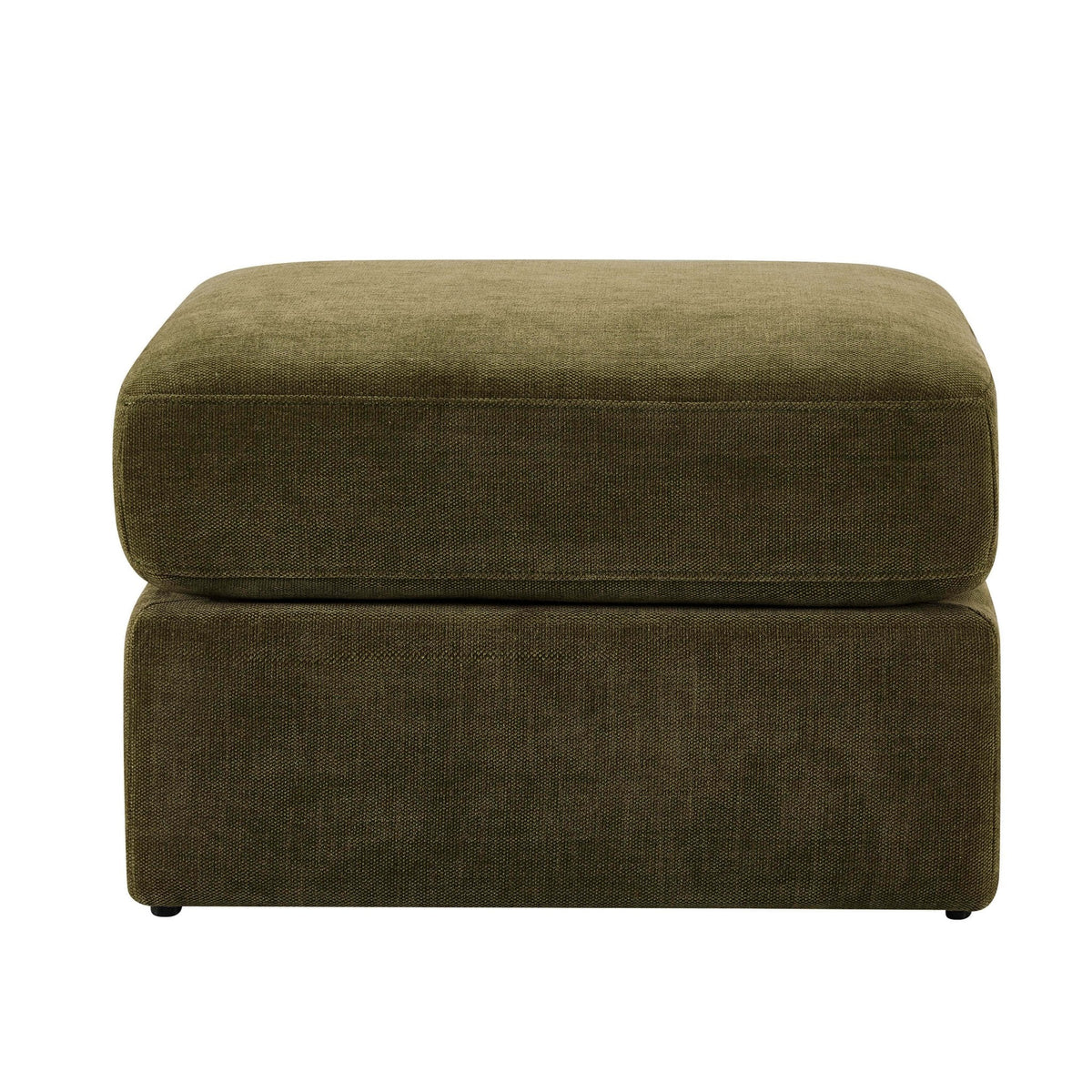 DUS-CC2-08344 Grade-B Dusk Small Seville Compact Pouffe - Chenille Olive RRP £149.00