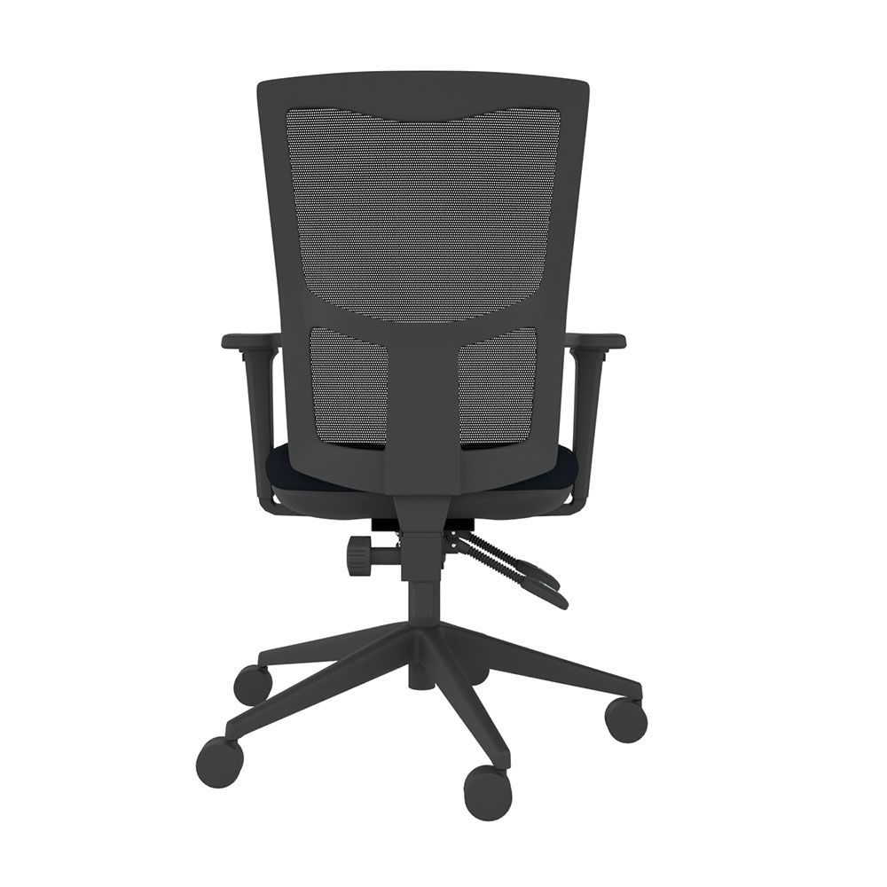 POS-CC2-00278 Grade-C1 Posturite Homeworker Chair With Mesh Back - With Armrests - Black RRP £414