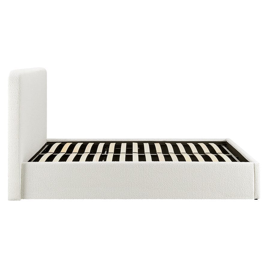 Dusk Grade B Ascot Off White Boucle King Size Ottoman Storage Bed RRP £349