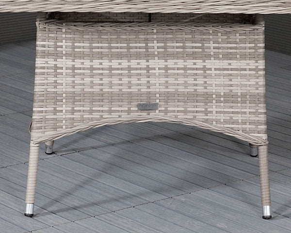 Rattan Grade B Direct Grey Square Outdoor/Garden Dining Table RRP £349