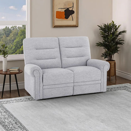 Oak Furnitureland Grade B Eastbourne Keswick Dove Fabric 2 Seater Sofa RRP £1180