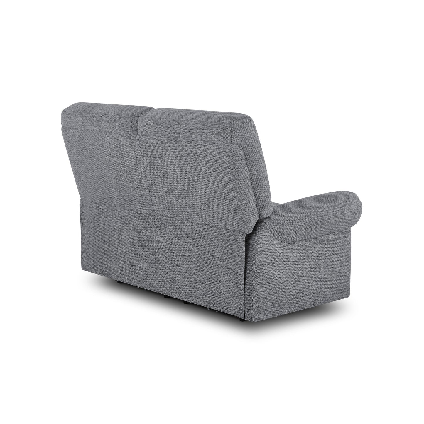 Oak Furnitureland Grade B Eastbourne Santos Steel Fabric 2 Seater Sofa RRP £1280