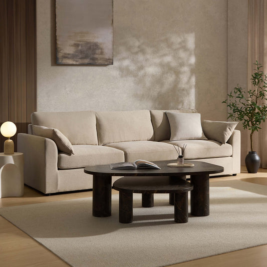 Dusk Miami Grade B Chenille Oatmeal 3 Seater Sofa RRP £749
