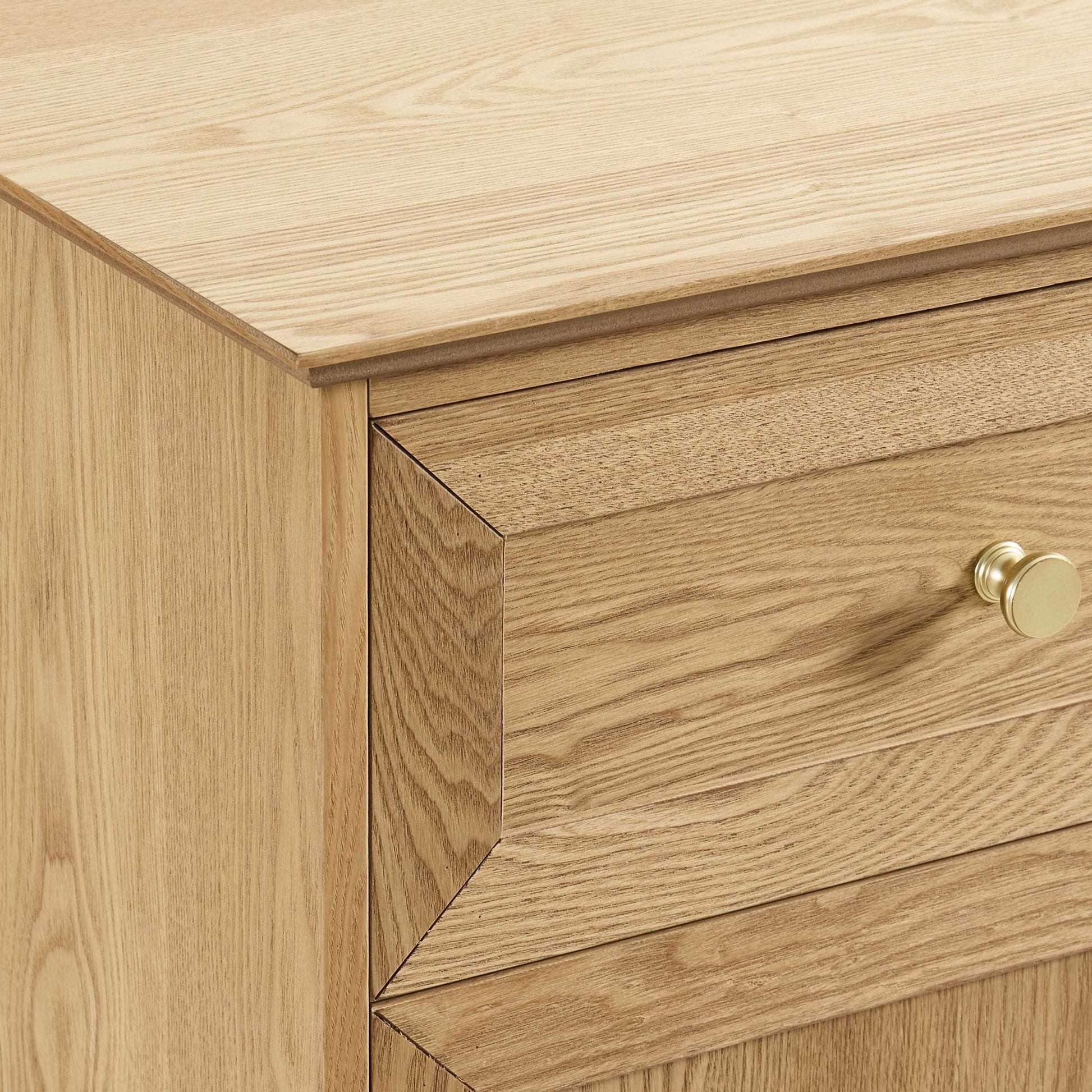 Dusk Grade B Ruby Light Wood 3 Door Sideboard with Drawers RRP £289