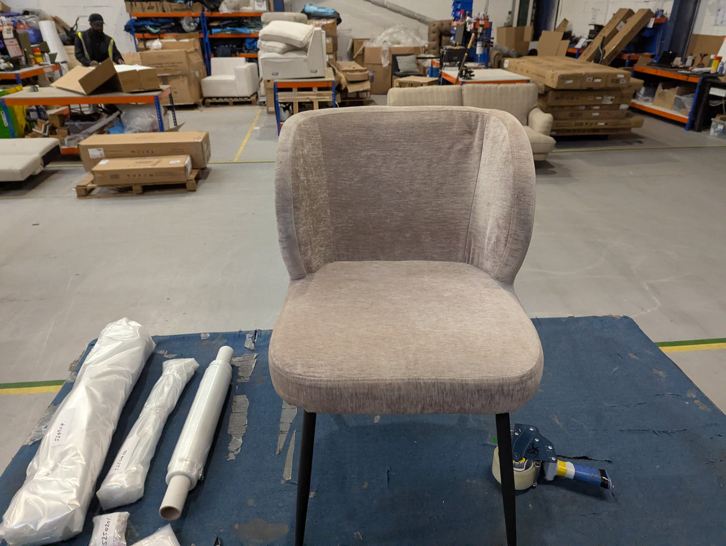 DUS-CC2-01562 Grade-C1 Dusk Mabel Dining Chair - Chenille RRP £249.00