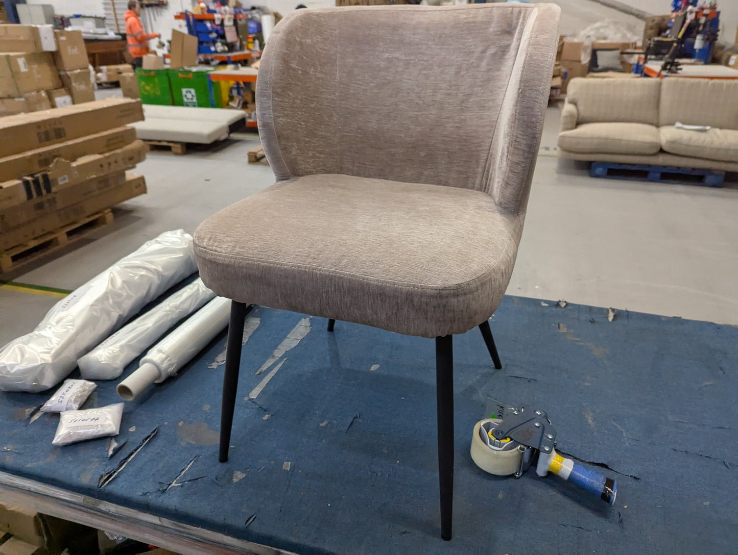 DUS-CC2-01562 Grade-C1 Dusk Mabel Dining Chair - Chenille RRP £249.00