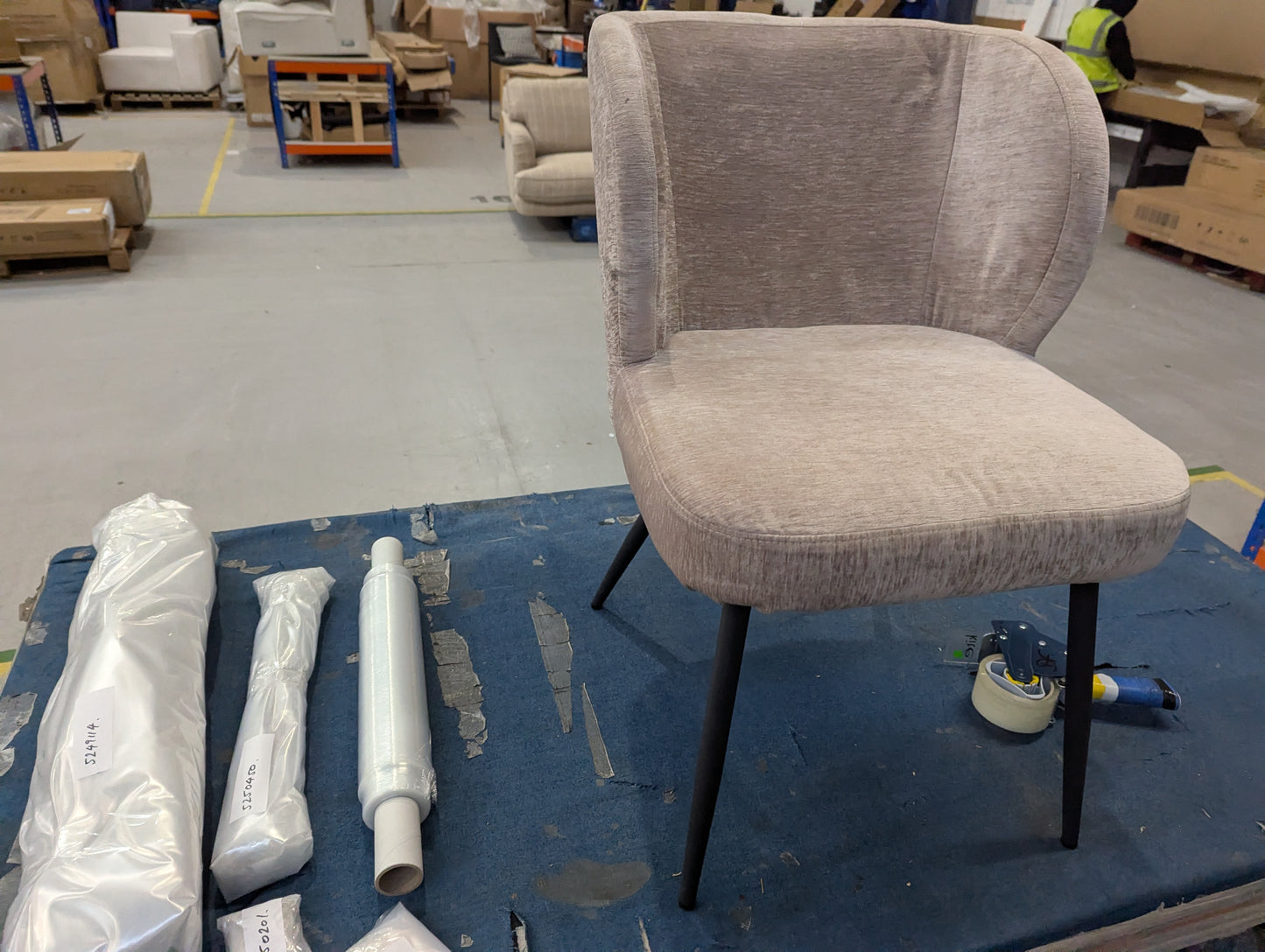DUS-CC2-01562 Grade-C1 Dusk Mabel Dining Chair - Chenille RRP £249.00