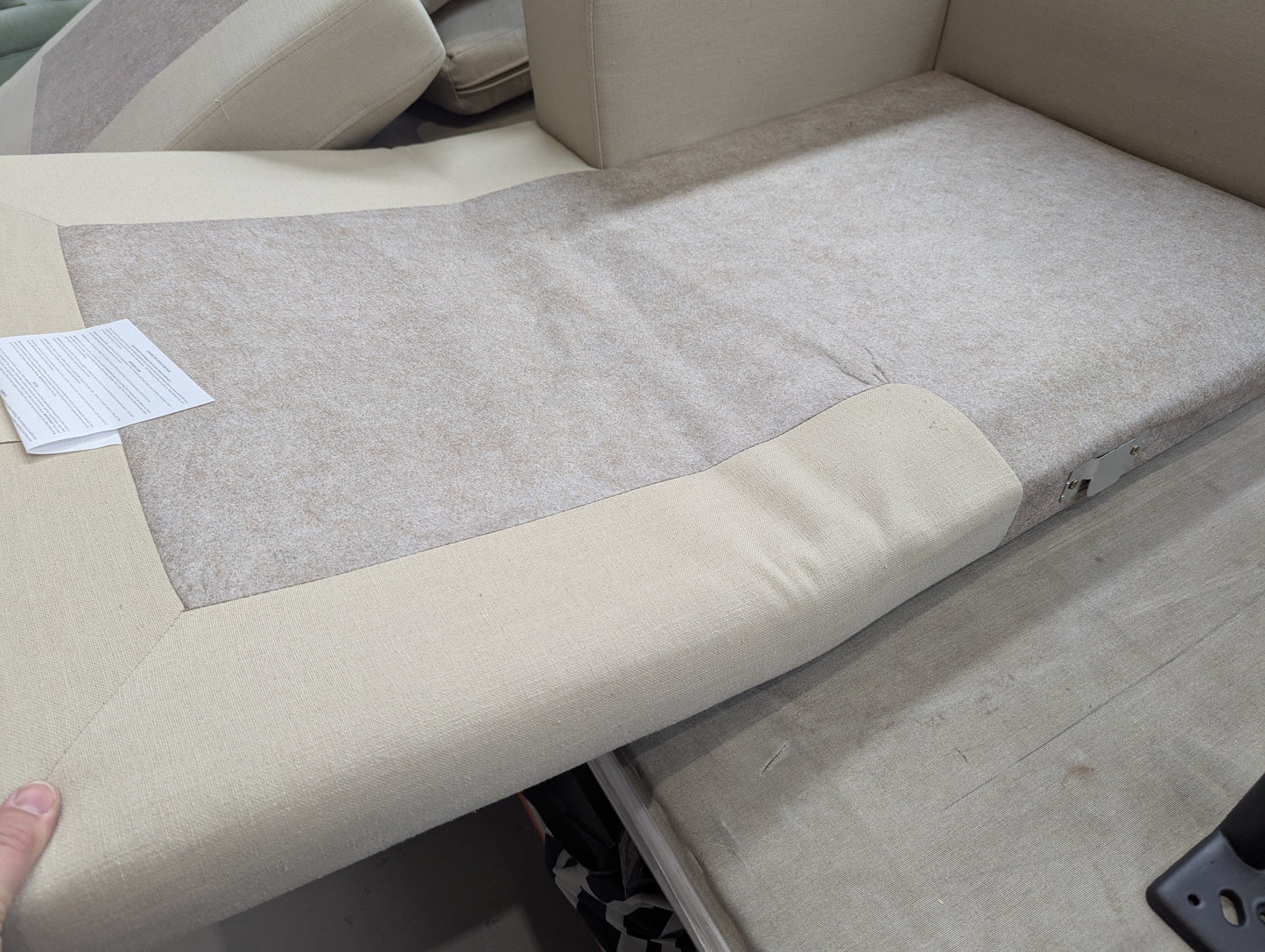 SWO-CC2-01596 Grade-BER Swoon Almera Left-Hand Corner Sofa in Antique Linen with Black Legs RRP £2899.00