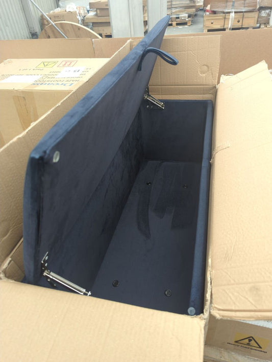 DRE-FUR-00174 Grade-C0 Dreams Camden Blanket Box Navy RRP £199.00