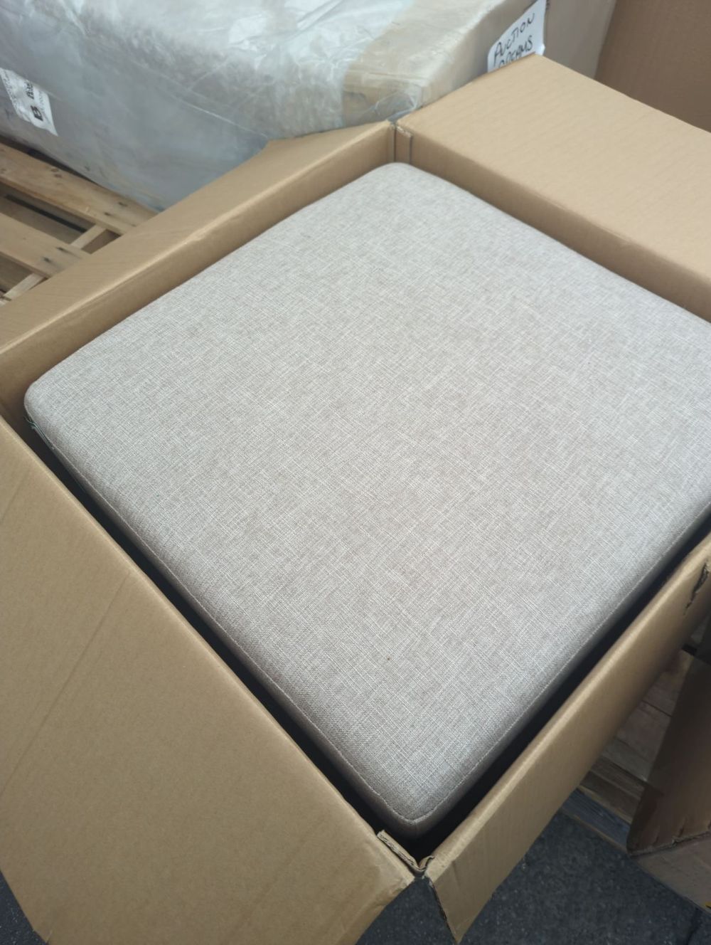 DRE-FUR-00179 Grade-C0 Dreams Haze Ottoman Footstool Natural RRP £199.00
