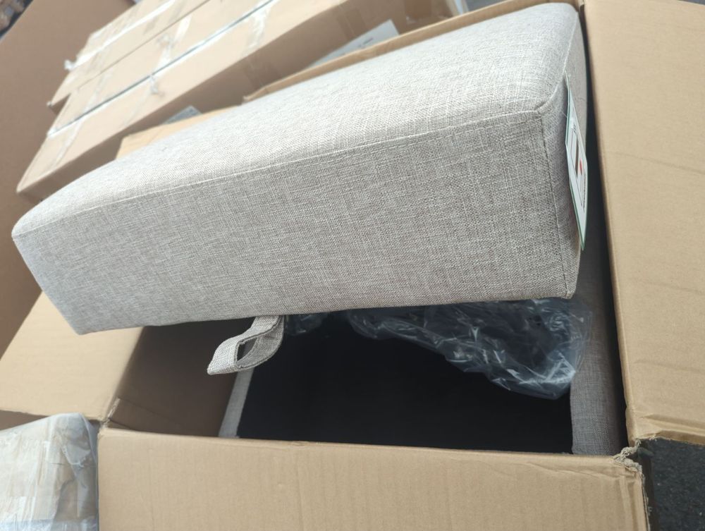 DRE-FUR-00179 Grade-C0 Dreams Haze Ottoman Footstool Natural RRP £199.00