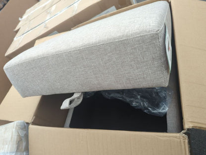 DRE-FUR-00179 Grade-C0 Dreams Haze Ottoman Footstool Natural RRP £199.00