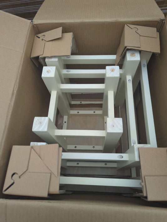 ROS-OUT-00222 Grade-C0 Roseland Furniture Farrow Cream Nest Of Tables RRP £114.95