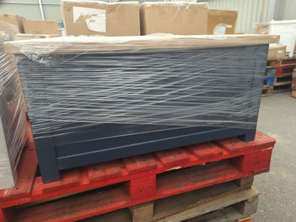 ROS-OUT-00069 Grade-C1 Roseland Furniture Farrow Navy Painted Blanket Box RRP £149.95
