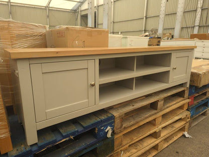 ROS-OUT-00007 Grade-C1 Roseland Furniture Farro Grey Extra Wide TV Unit RRP £299.95