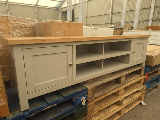 ROS-OUT-00007 Grade-C1 Roseland Furniture Farro Grey Extra Wide TV Unit RRP £299.95