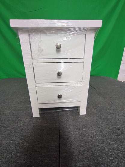 ROS-OUT-00516 Grade-C1 Roseland Furniture Cornish 3 Drawer Bedside Table RRP £109.95