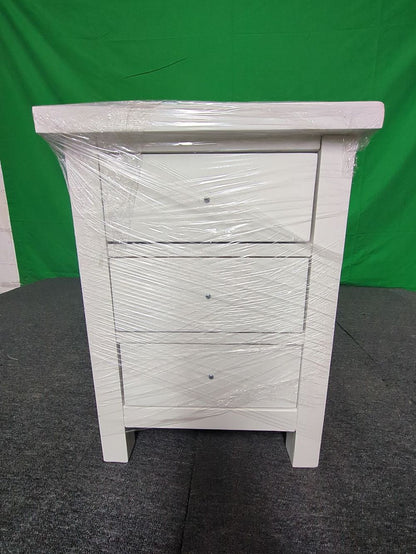 ROS-OUT-00518 Grade-C1 Roseland Furniture Cornish 3 Drawer Bedside Table RRP £109.95