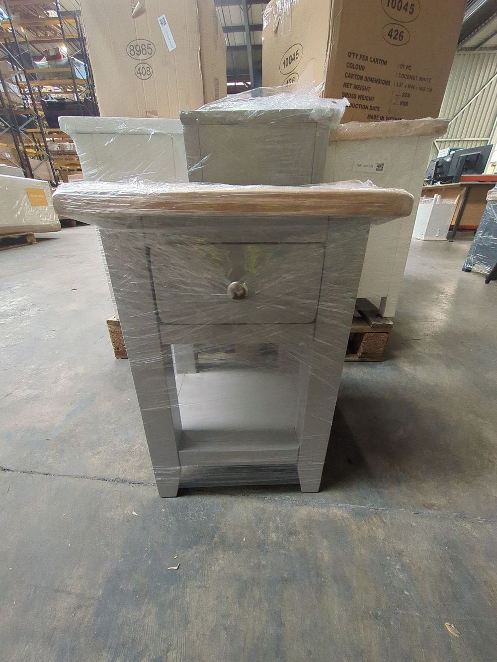 ROS-OUT-00587 Grade-C1 Roseland Furniture Lundy Grey Lamp Table RRP £94.95