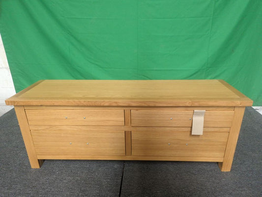 ROS-OUT-00606 Grade-C1 Roseland Furniture London Oak Large Smart TV Stand RRP £224.95