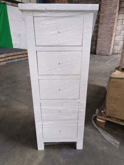 ROS-OUT-00510 Grade-C1 Roseland Furniture Cornish 5 Drawer Tallboy RRP £249.95