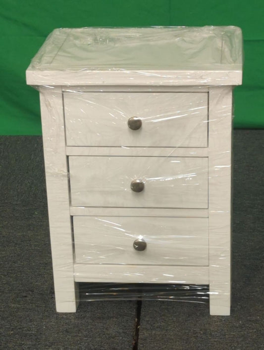 ROS-OUT-00565 Grade-C1 Roseland Furniture Cornish 3 Drawer Bedside Table RRP £109.95